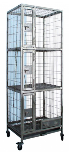 Лабораторная трехуровневая клетка для кошек ML-3